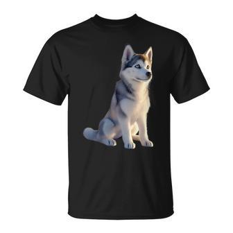 ハスキーがモチーフの愛犬家 シベリアンハスキーが大好き Tシャツ - Kawaiitshirt
