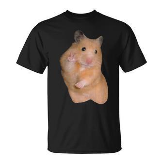ハムスターミーム ピースサイン付き Tシャツ - Kawaiitshirt