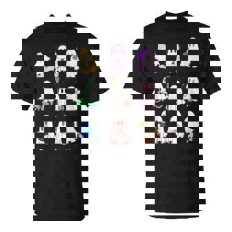 ハロウィンカラフルスペクタクル：9のお化けの魔法の夜 For And Men Tシャツ - Kawaiitshirt