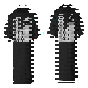 ハロウィンコスチューム、クールなエレベーターボタンアート Tシャツ - Kawaiitshirt