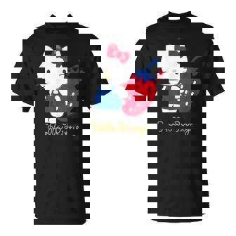 ハローキティ いちご ダークカラー Tシャツ - Kawaiitshirt