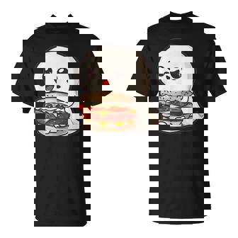 ハンバーガーとかわいいおばけ Tシャツ - Kawaiitshirt