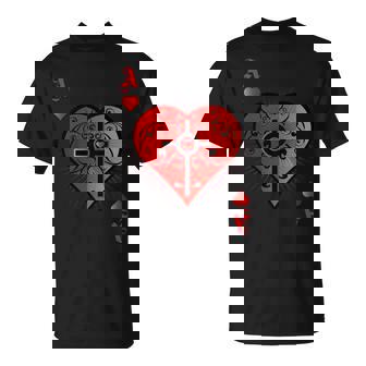 ハートポーカーエースi テキサスホールデムカジノカードケース ポーカー 長袖tシャツ Tシャツ - Kawaiitshirt