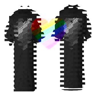 ハート・イン・ザ・カラーズ・オブ・ザ・レインボー Tシャツ - Kawaiitshirt