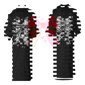 ハート付きピンクヒョウ柄リボン。 Tシャツ - Kawaiitshirt