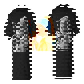 バイオリン 楽器 面白いtシャツ フェルメール かわいい メンズ 子供 おもしろ 服 グッズ ネタ 音楽 Tシャツ - Kawaiitshirt