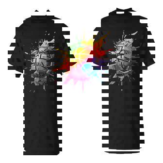バスケットボール スポーツ ペイント スプラッシュアート カラフル 男の子 女の子 キッズ Tシャツ - Kawaiitshirt