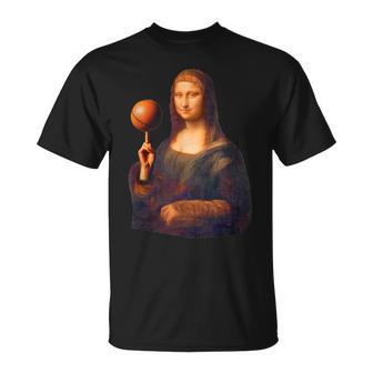 バスケットボール バスケ 面白tシャツ モナリザ おもしろ ネタ 服 おもしろグッズ バスケ部 Tシャツ - Kawaiitshirt