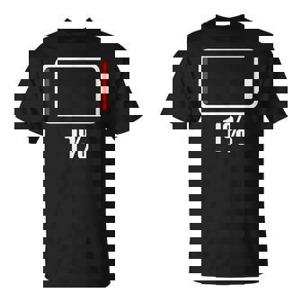 バッテリー 1 残り1 バッテリー切れtシャツ バッテリー残量が少ない Tシャツ - Kawaiitshirt