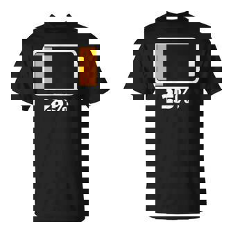 バッテリー25 残り25 バッテリーtシャツバッテリー低 Tシャツ - Kawaiitshirt