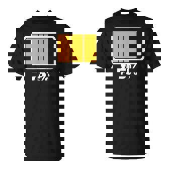バッテリー75残り75バッテリーフルtシャツバッテリー低 Tシャツ - Kawaiitshirt