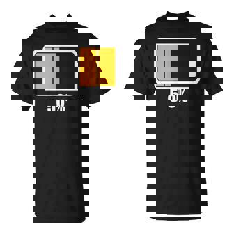 バッテリーハーフ残量50 バッテリーデッドtシャツ バッテリー残量が少ない Tシャツ - Kawaiitshirt