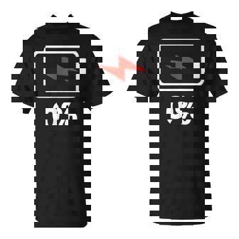 バッテリー充電0 シャツバッテリーデッドシャツバッテリー低 Tシャツ - Kawaiitshirt