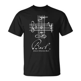 バッハ ミュージカル シグネチャー ノテーション 音楽 クラシック Tシャツ - Kawaiitshirt