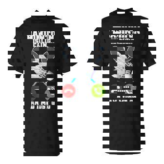 バドミントンが呼んでいる、私は行かなければならないラケットバドミントン選手badminton Tシャツ - Kawaiitshirt