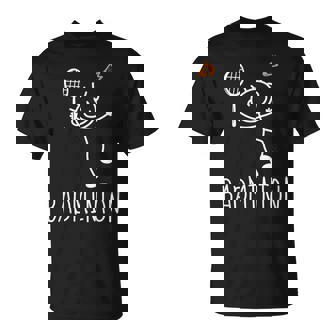 バドミントンプレーヤー バドミントンラケット シャトルコック バーディースポーツ Tシャツ - Kawaiitshirt