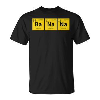 バナナおかしい化学元素周期表食品科学 Tシャツ - Kawaiitshirt