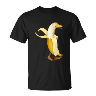 バナナアヒル。おかしいから人形の動物 Tシャツ - Kawaiitshirt