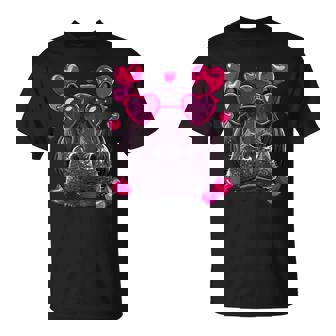 バレンタイン カバ シャツ かわいい カバ 動物 カバ 恋人 Tシャツ - Kawaiitshirt