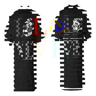 バレーボール 面白い バレー部 おもしろ 文字入り 服 おもしろグッズ 文字 ネタ メンズ Love 部活 Tシャツ - Kawaiitshirt