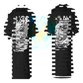 パグサーフィン アロハ サーフボード&ウェーブ Tシャツ - Kawaiitshirt