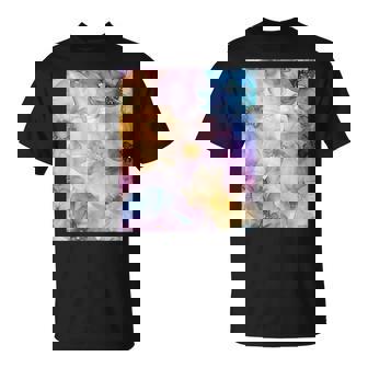 パステルインクのイラストにマルチカラー春の花。 Tシャツ - Kawaiitshirt