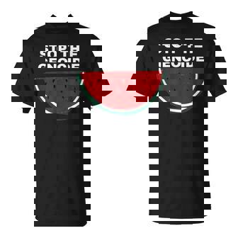 パレスチナスイカ ジェノサイドを止める Tシャツ - Kawaiitshirt