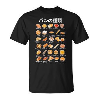 パン 種類 面白いtシャツ おもしろ 食べ物 文字入り メンズ 面白い 服 ネタ グッズ 文字 Tシャツ - Kawaiitshirt