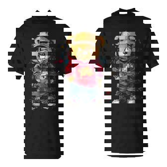 ヒップホップのテディベア、クールなアーバンノベルティグラフィック。 Tシャツ - Kawaiitshirt