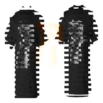 ヒョウヒョウ大型猫かわいい大型猫ヒョウヒョウ Tシャツ - Kawaiitshirt