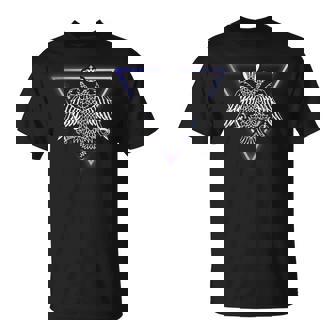 ビザンチンイーグル 東方正教会 クリスチャン 信仰 バイオレット Tシャツ - Kawaiitshirt