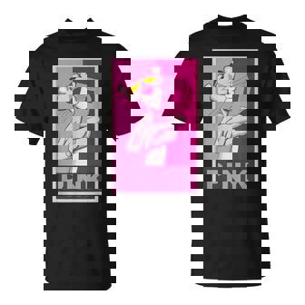 ピンクパンサー 「P」の文字を抱く Tシャツ - Kawaiitshirt