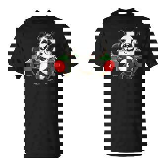 ピンポン卓球をするかわいいパンダ Tシャツ - Kawaiitshirt