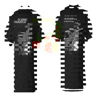 ファニー ドラマーサウルス T レックス 恐竜ドラマー ギフト 恐竜ドラム Tシャツ - Kawaiitshirt