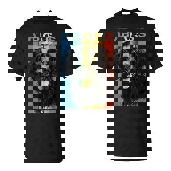 ファニーフラットコーテッドレトリバーボスママダッドドッグラバー Tシャツ - Kawaiitshirt