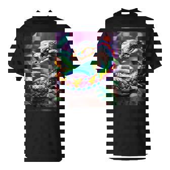 ファンタジー かわいい 鮮やかな蛇の葉 Tシャツ - Kawaiitshirt