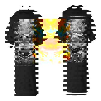 ファンタジー キュート イエロー カエルの太陽 Tシャツ - Kawaiitshirt