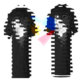フィリピン独立記念日 I Love Philippines 国旗 ハート Tシャツ - Kawaiitshirt