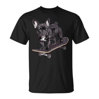 フレンチブルドッグ スケートボード Tシャツ - Kawaiitshirt