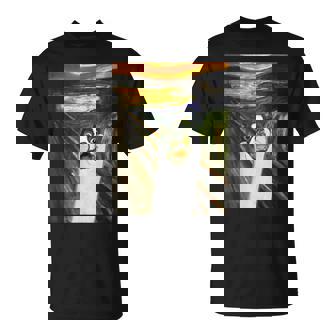 フレンチブルドッグ 面白いtシャツ 犬 ムンクの叫び かわいい メンズ 子供 おもしろ 服 ネタ わんこ Tシャツ - Kawaiitshirt