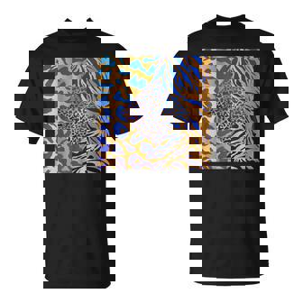 ブルースの直径のジャングルプリントゴールド。シマウマ、パンサー、チーター Tシャツ - Kawaiitshirt