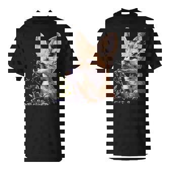 ブルーベリー フェネック キツネ ブルーベリー アニマルアート 野生動物 自然 Tシャツ - Kawaiitshirt