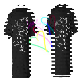 プレッピー パステル キドコア ハート レインボー ラブ バレンタイン Tシャツ - Kawaiitshirt