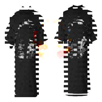 ヘッドフォンのシルエット 花柄 ボタニカル・フラワー Tシャツ - Kawaiitshirt