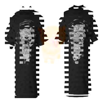 ヘッドフォン付き猫 ミーム Tシャツ - Kawaiitshirt