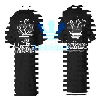 ヘビデス Hebides《ブルー 青》巳年 蛇年 へび【ブランド ロゴ パロディ】2025 干支 十二支 面白い Tシャツ - Kawaiitshirt