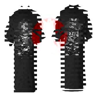ヘヴィメタル猫とデスメタルミュージック メタルヘッド ロックギター Tシャツ - Kawaiitshirt