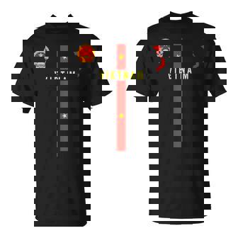 ベトナム国旗、ベトナムのシルエットマップ、紋章 Tシャツ - Kawaiitshirt
