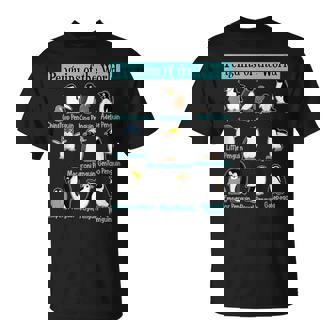 ペンギンの種類 ペンギン好き 野生動物 北極 シーバードファン Tシャツ - Kawaiitshirt