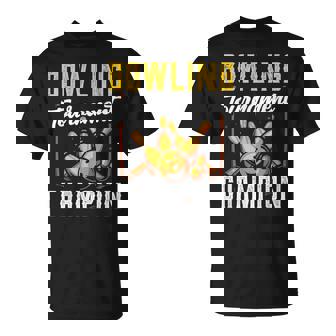 ボウリング大会優勝 クルー ボウリング チーム ホビー ボウラー Tシャツ - Kawaiitshirt